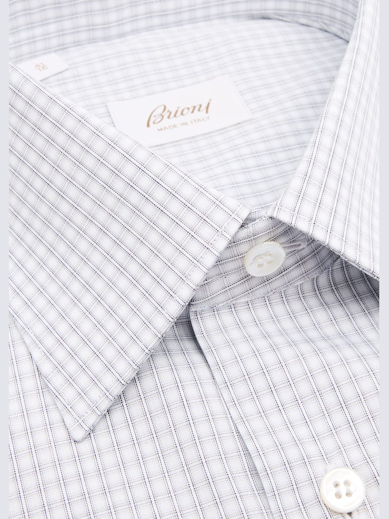 Brioni Men's Classic-Fit Micro-Check Cotton Dress Shirt outlook