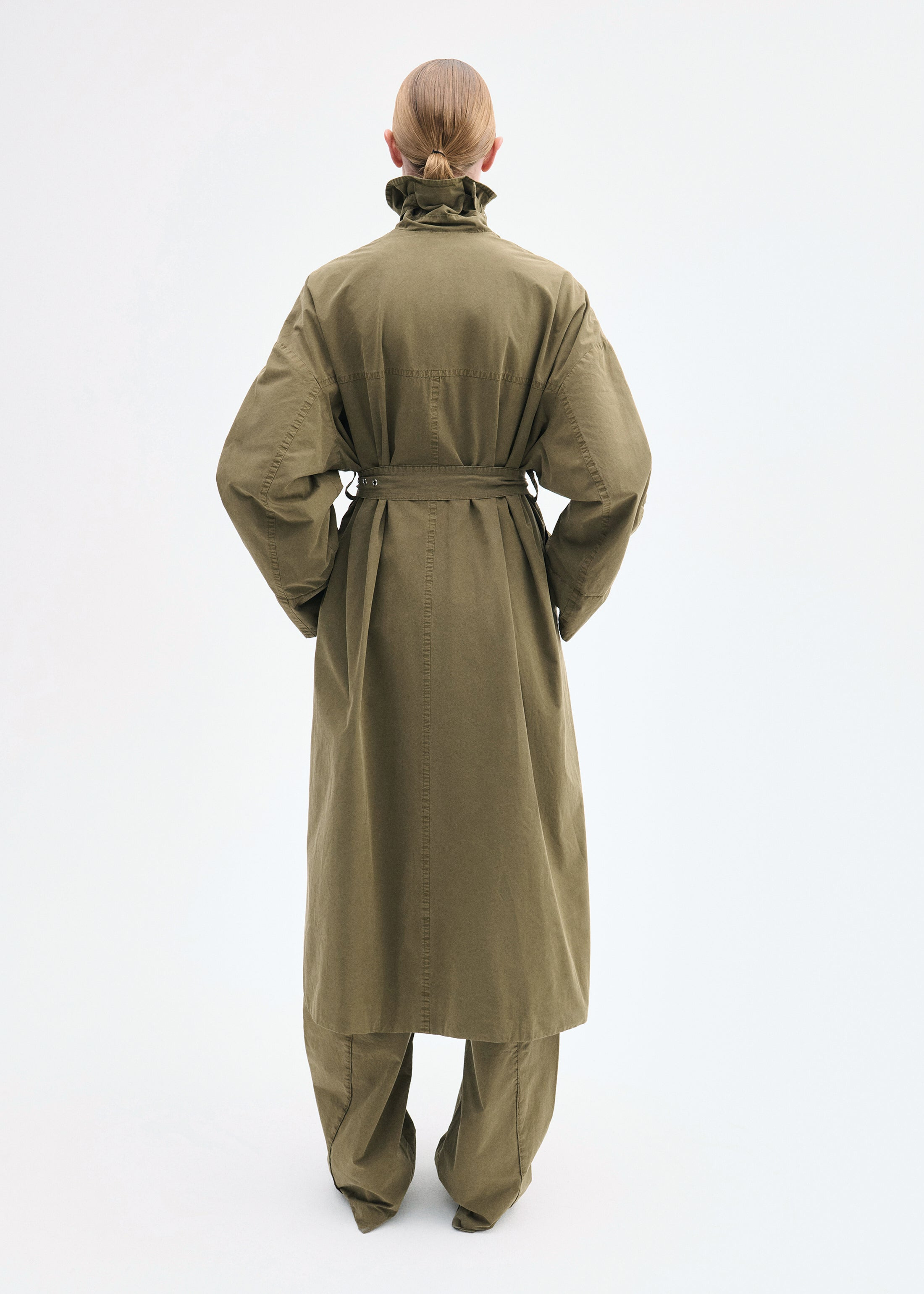Oversized Trench in Cotton Twill - 6