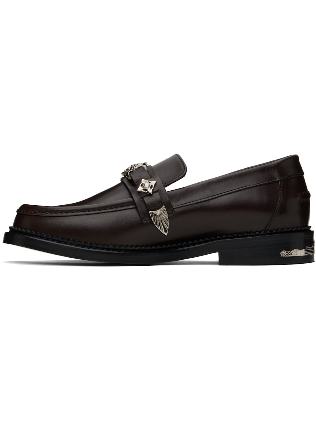 SSENSE Exclusive Brown Metal Loafers - 3