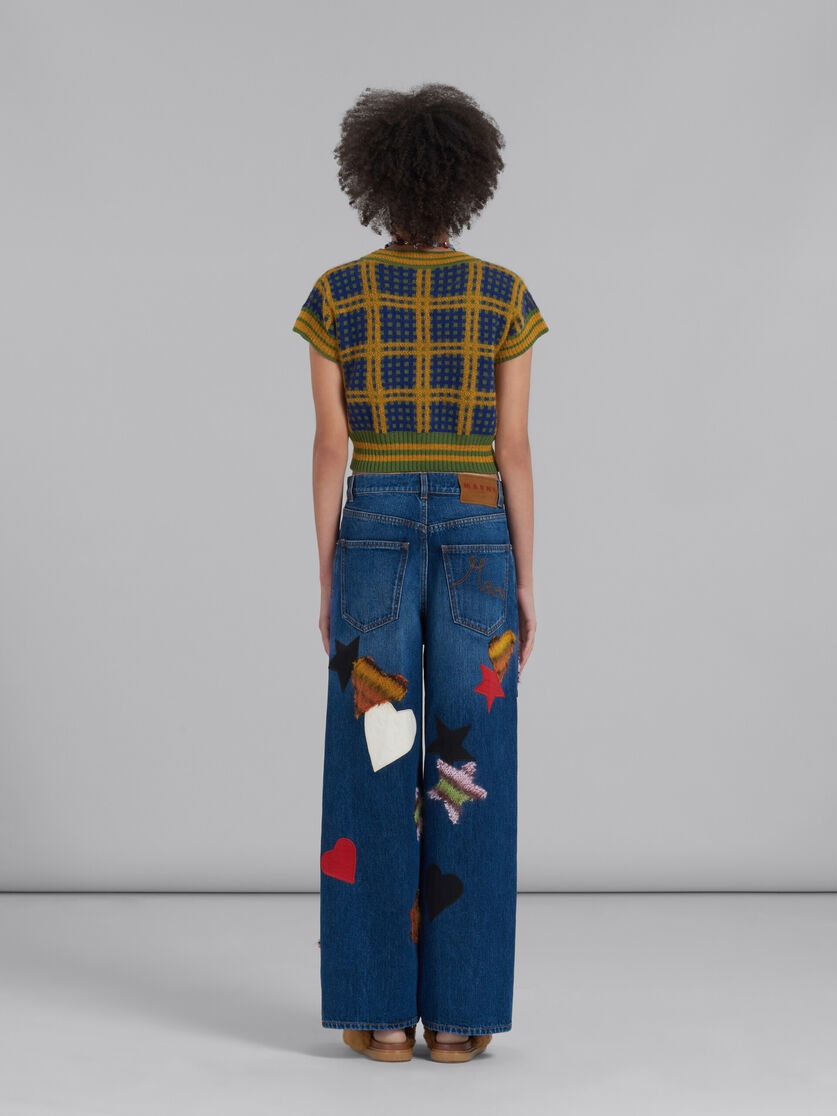 BLUE DENIM TROUSERS WITH PATCHES - 3