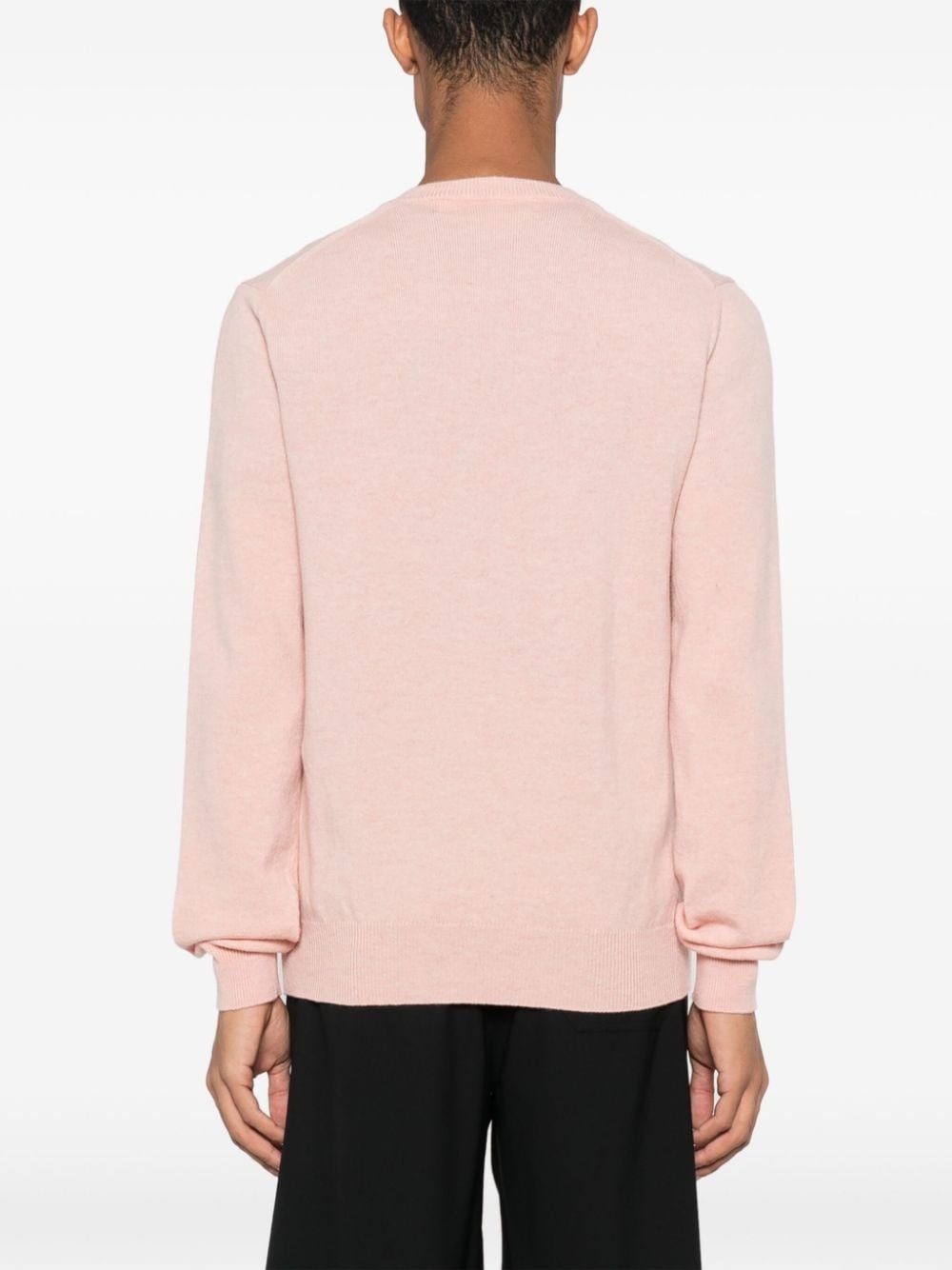 logo-appliqué wool jumper - 4