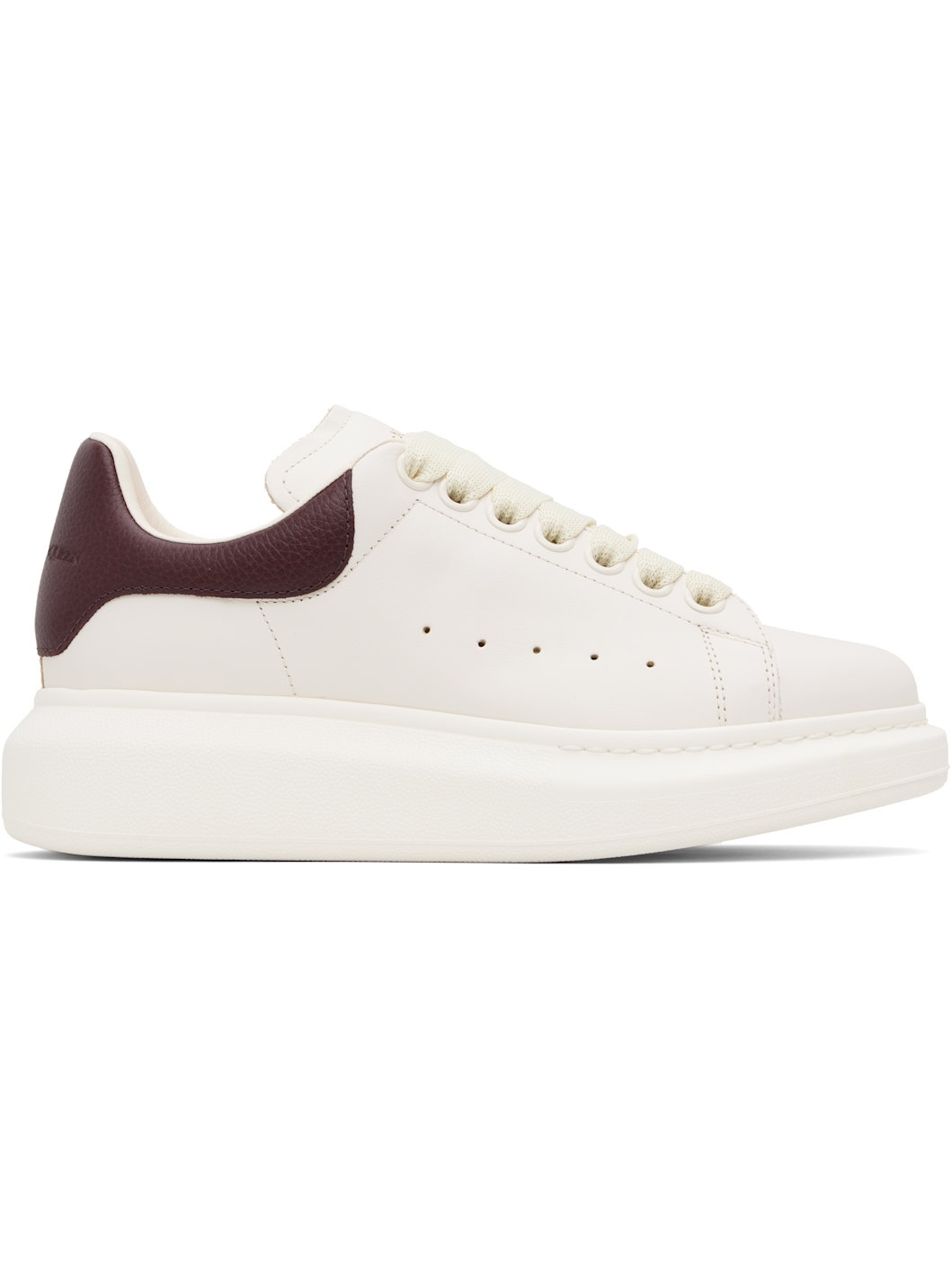 Off-White & Burgundy Oversized Sneakers - 1