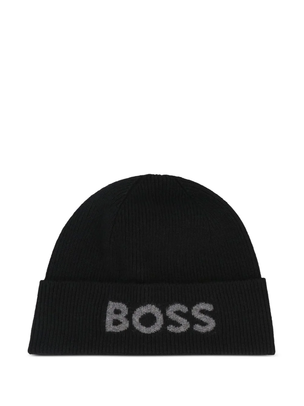 logo-embroidered beanie hat - 1