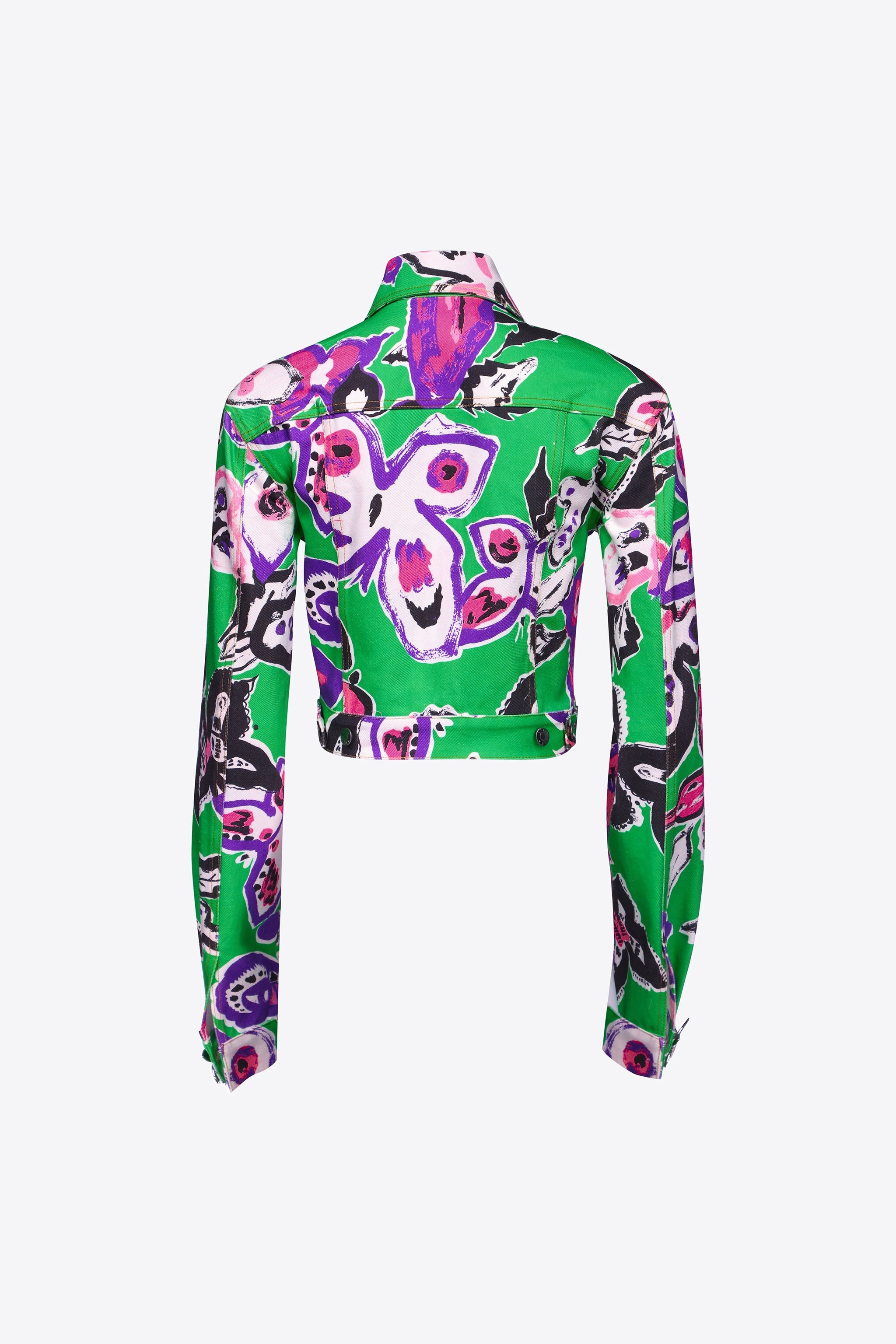 BUTTERFLY PRINTED DENIM JACKET - 2