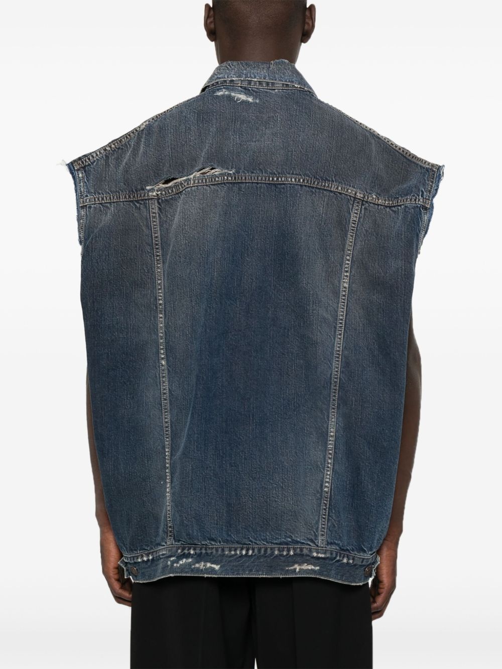 denim gilet - 4