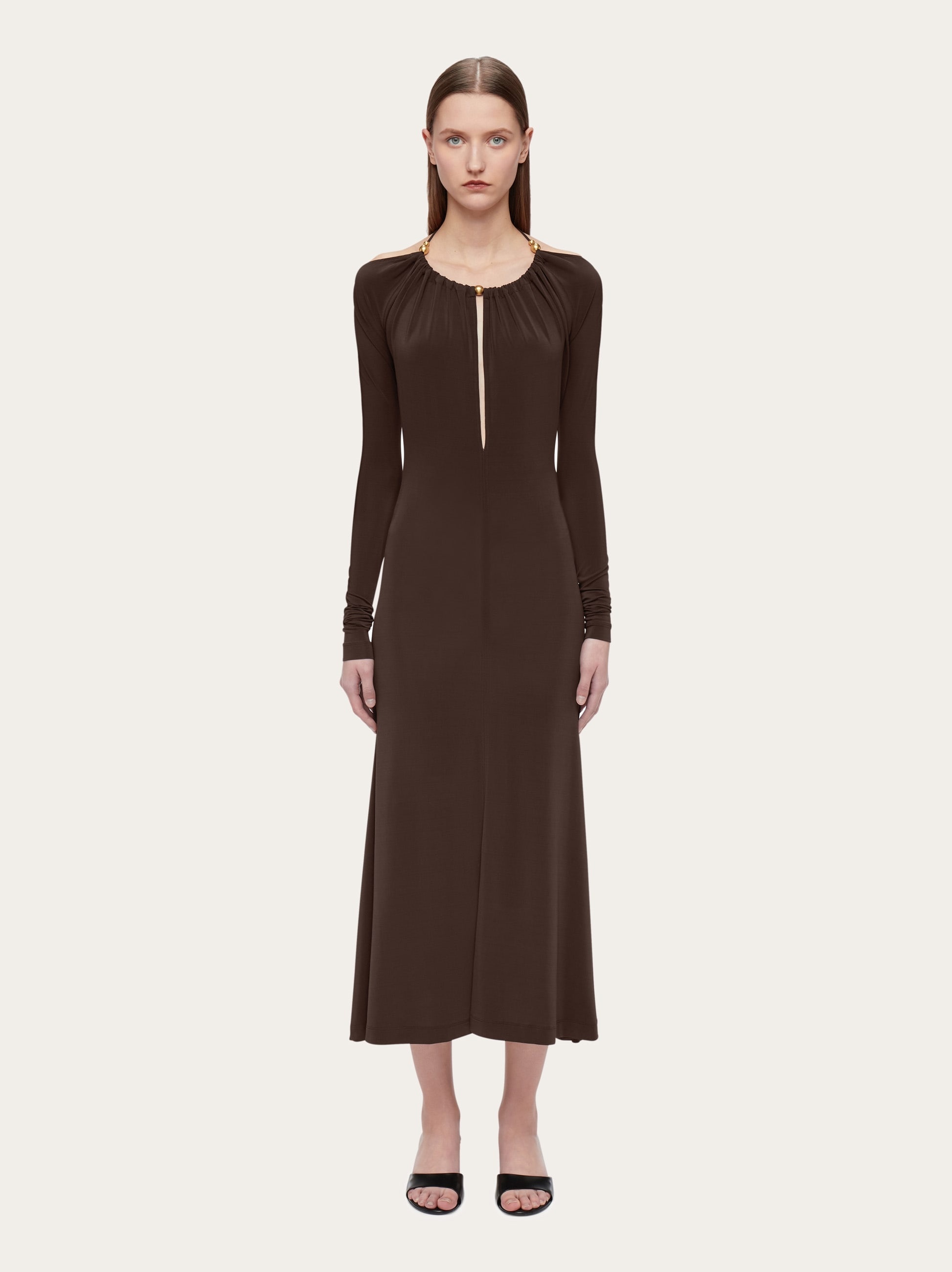 Long crepe dress - 2