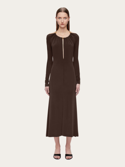 FERRAGAMO Long crepe dress outlook