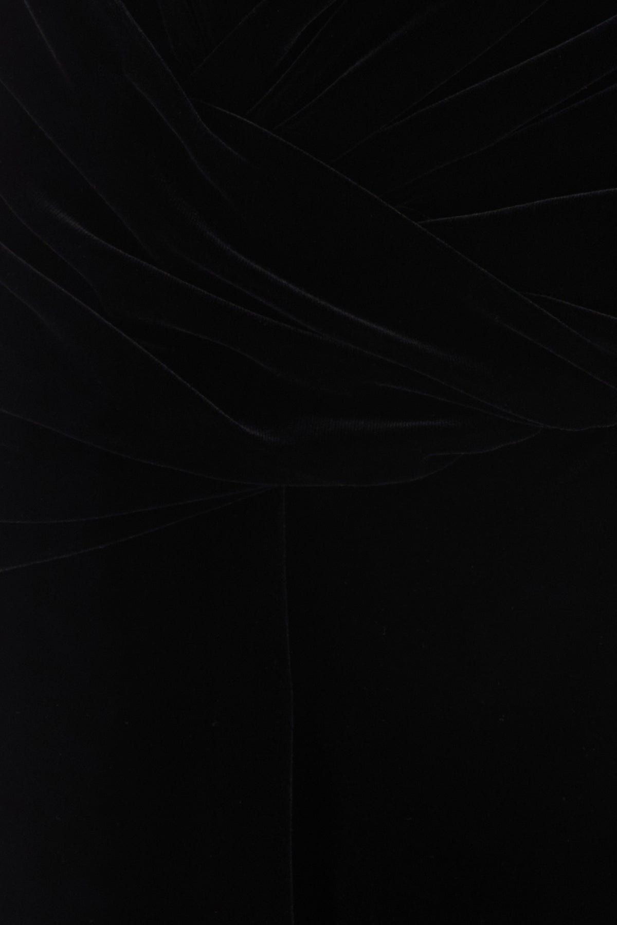 Black velvet long dress - 5