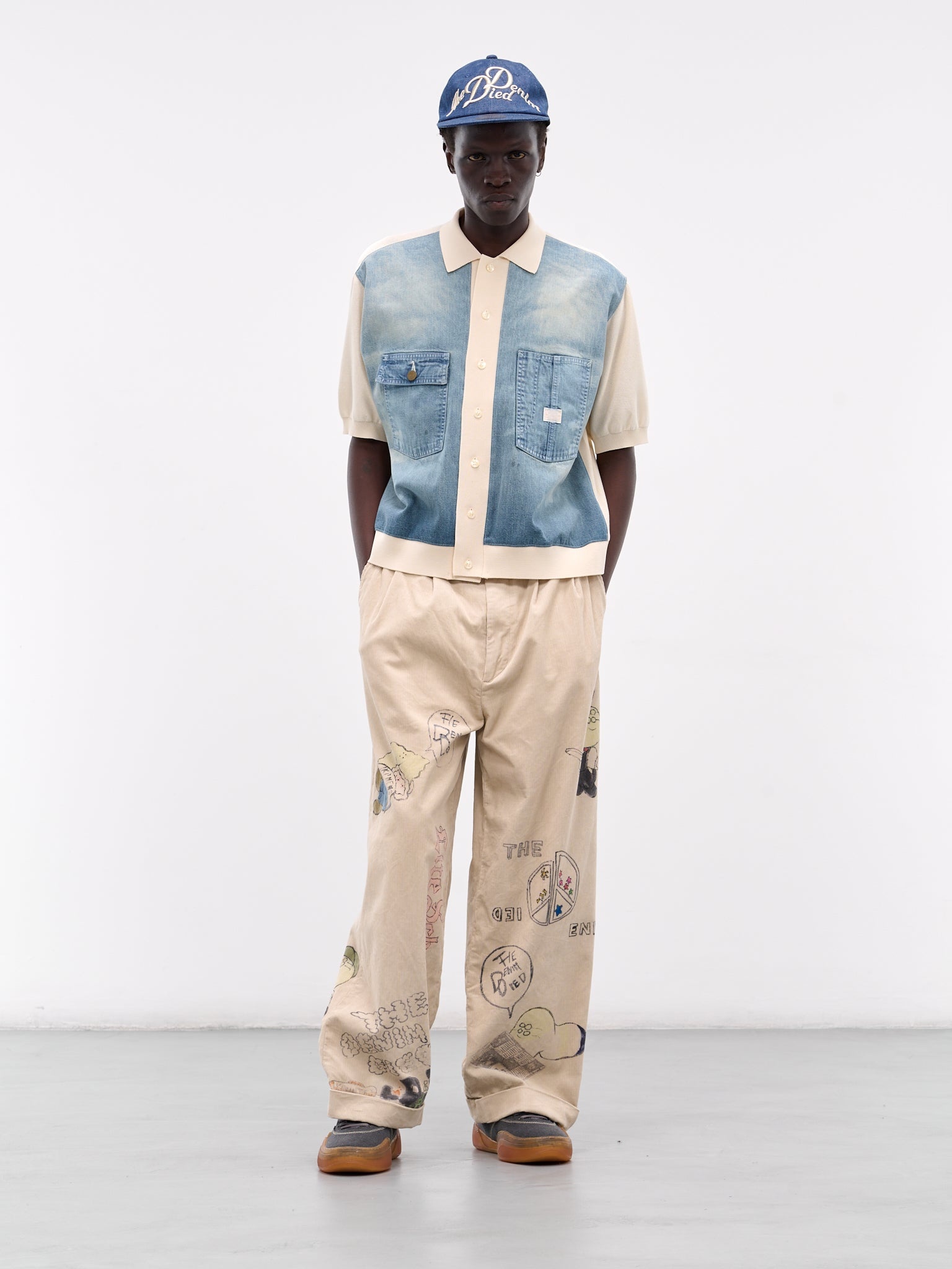 'Memorial Paint' Baggy Corduroy Trousers - 6