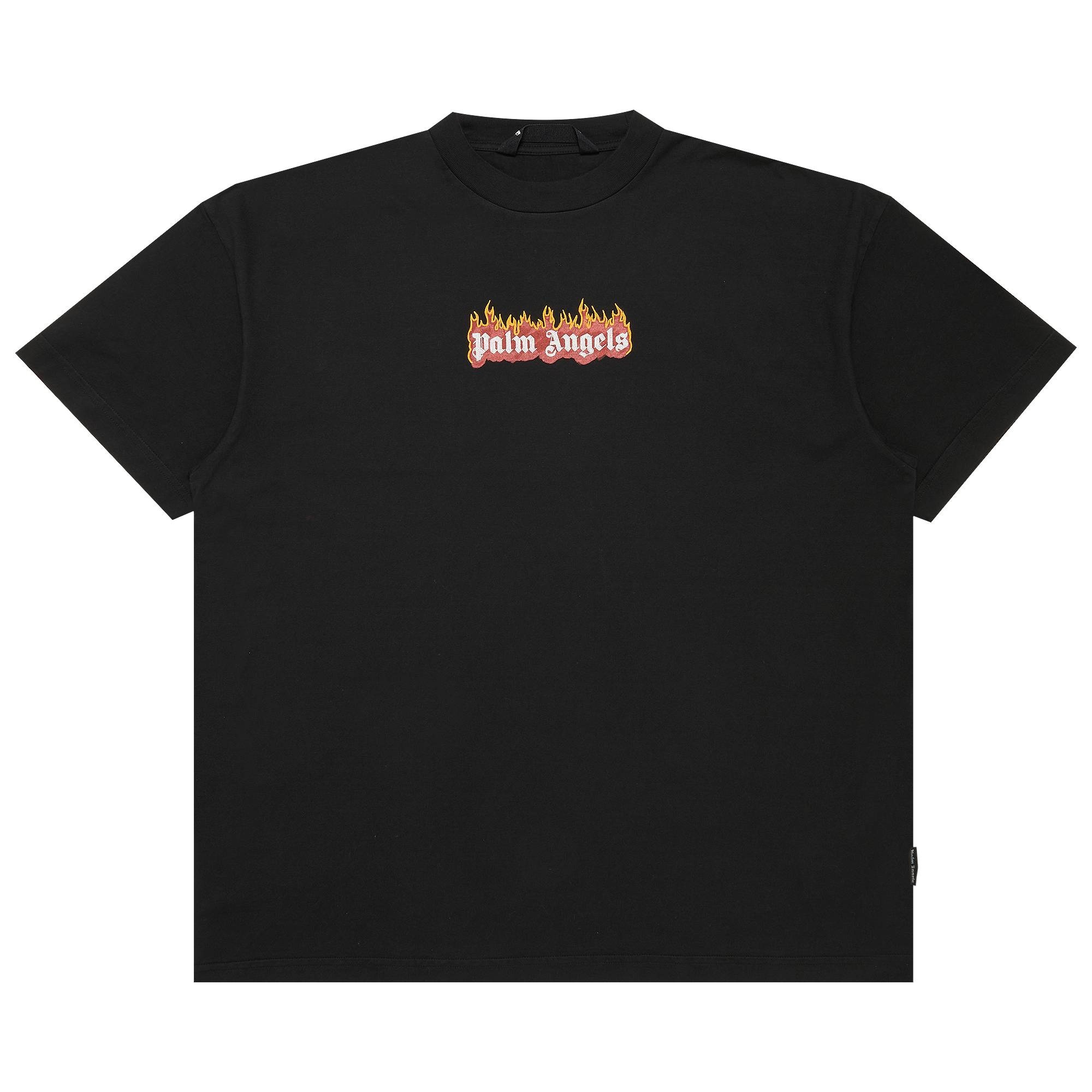 Palm Angels Burning Logo Tee 'Black/White' - 1