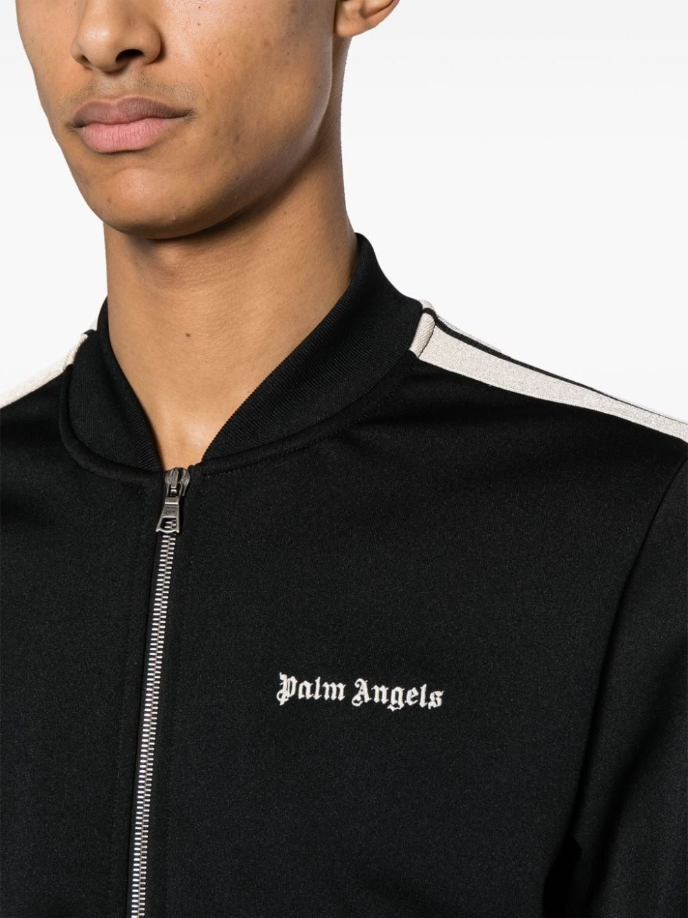 logo-embroidered track jacket - 5