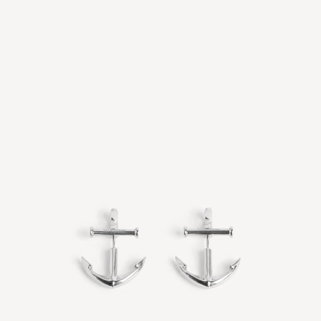 Anchor Earrings in Silver - 1