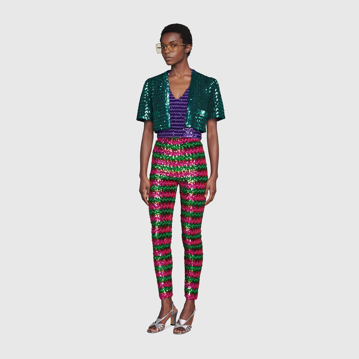 Lamé and sequin pant - 2