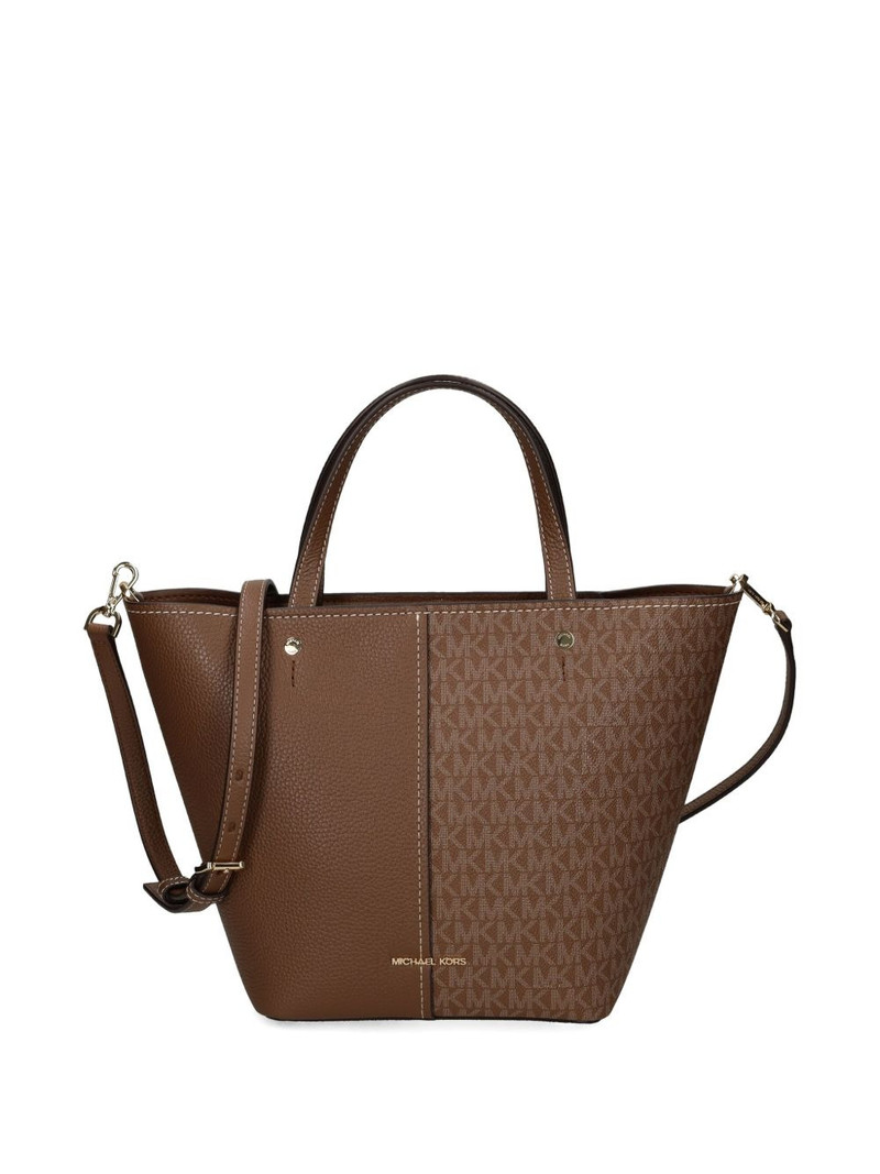 monogram panel tote bag 5