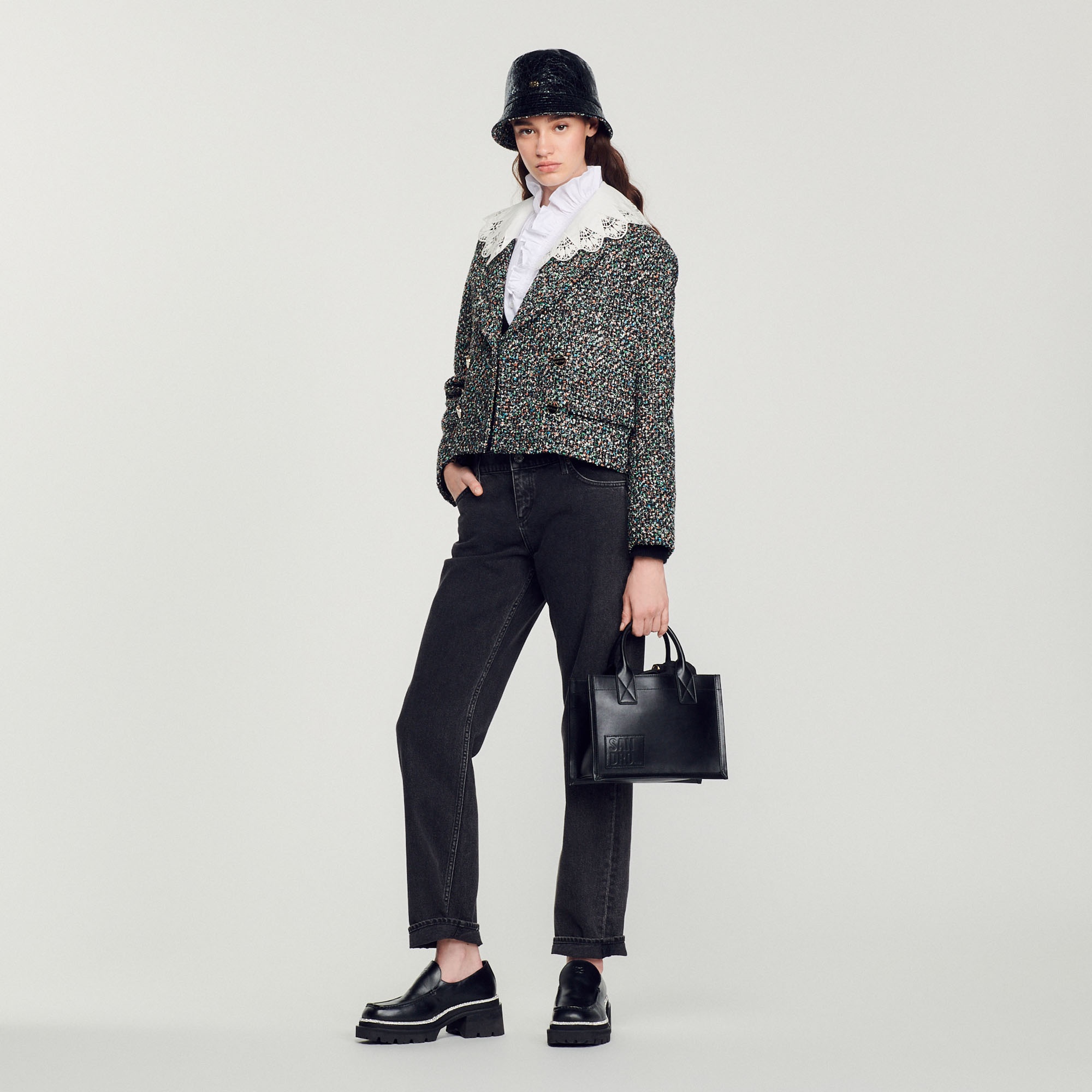 Cropped tweed jacket - 5