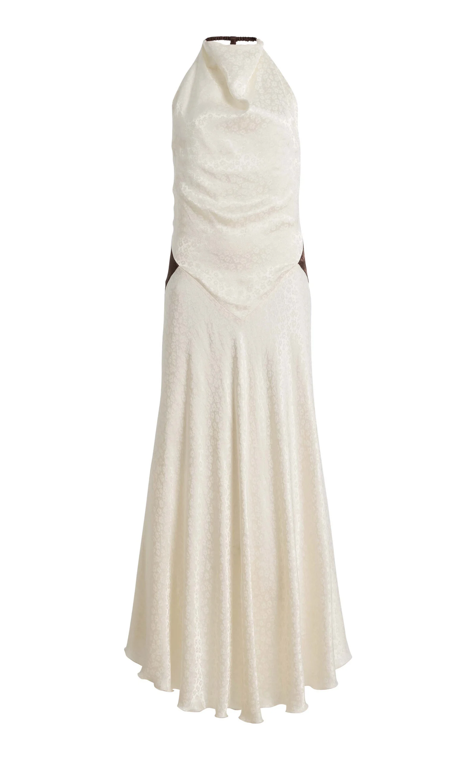 Jeanne Floral Jacquard Maxi Dress white - 1