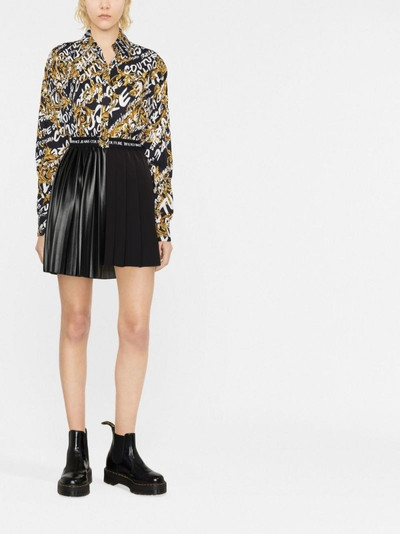 VERSACE JEANS COUTURE asymmetric pleated mini skirt outlook