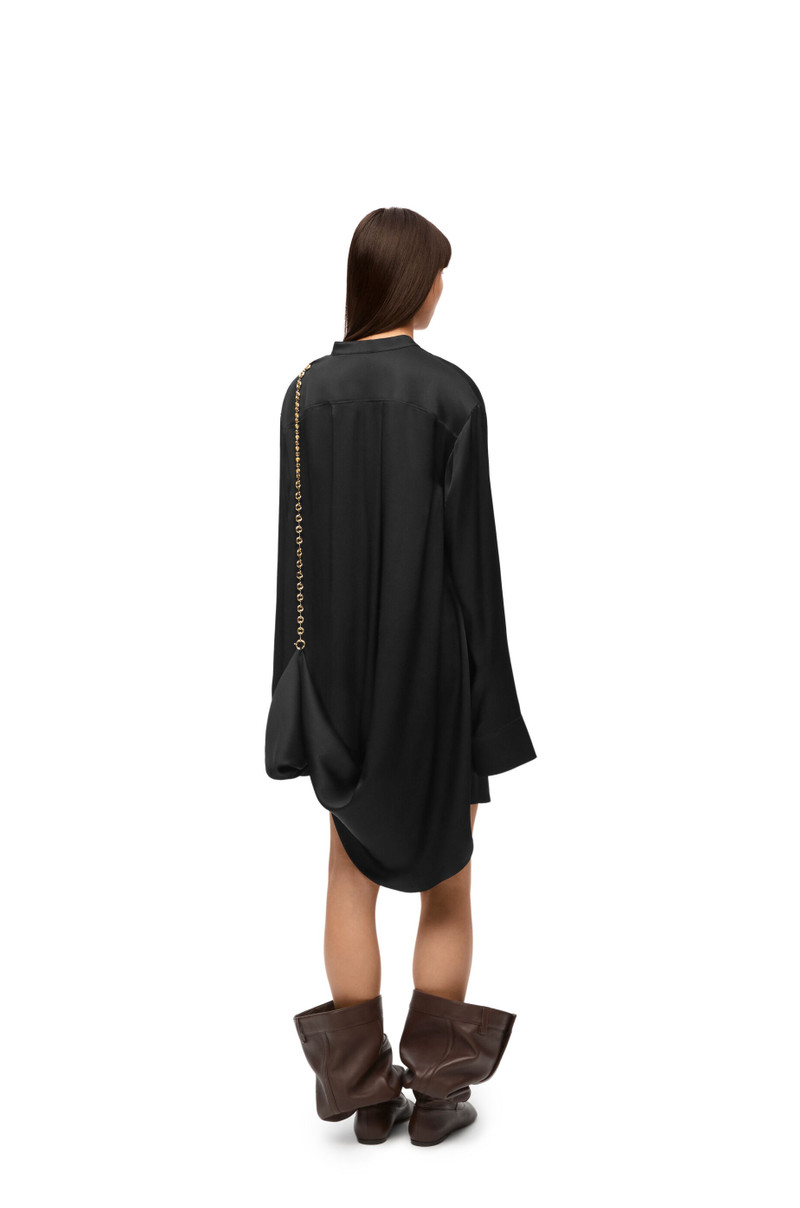 Chain shirt dress in silk 3