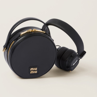 Miu Miu Marshall X Miu Miu headphones with leather case outlook