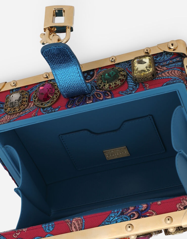 Jacquard Dolce Box bag with embroidery - 5