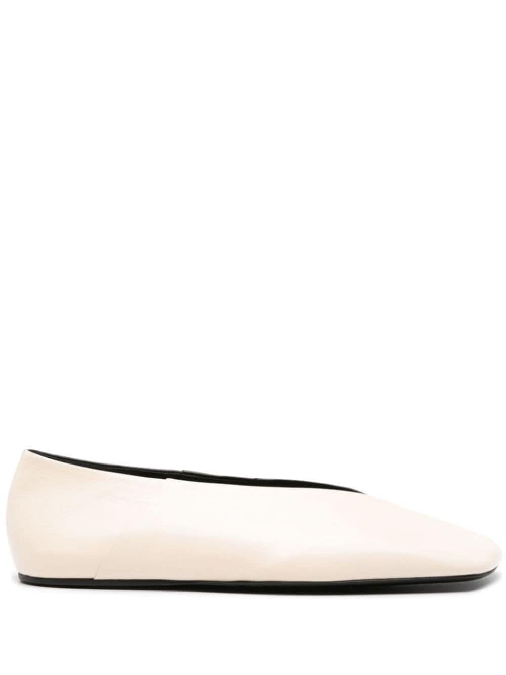 colour-block leather loafers - 2