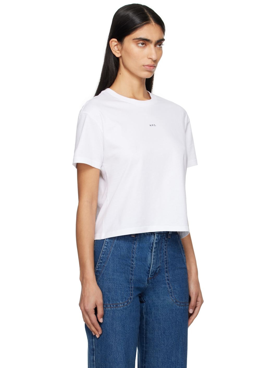 White Boxy Micro Logo T-shirt - 2