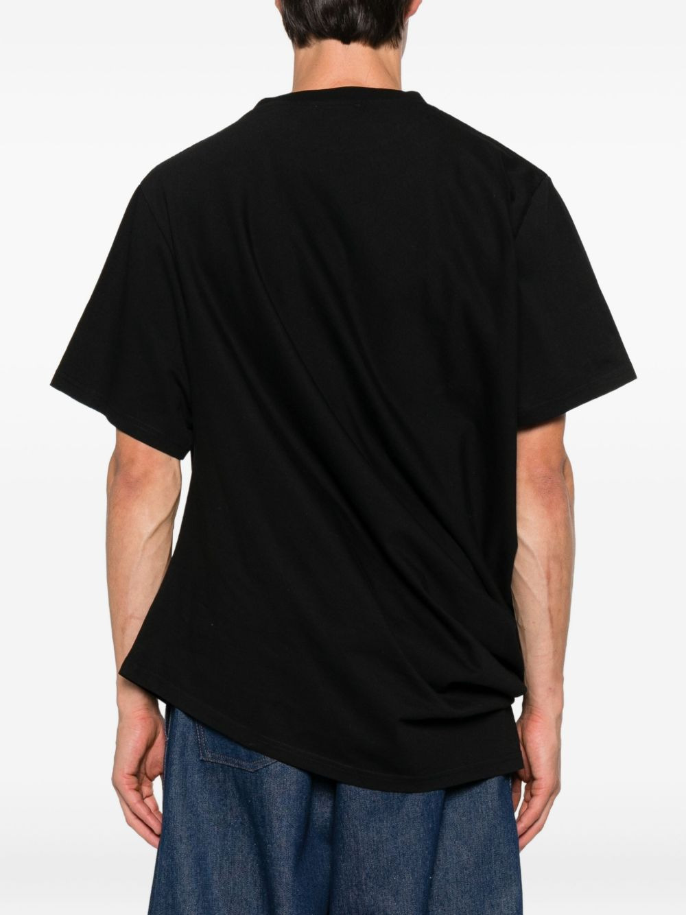 logo-embroidered cotton T-shirt - 3