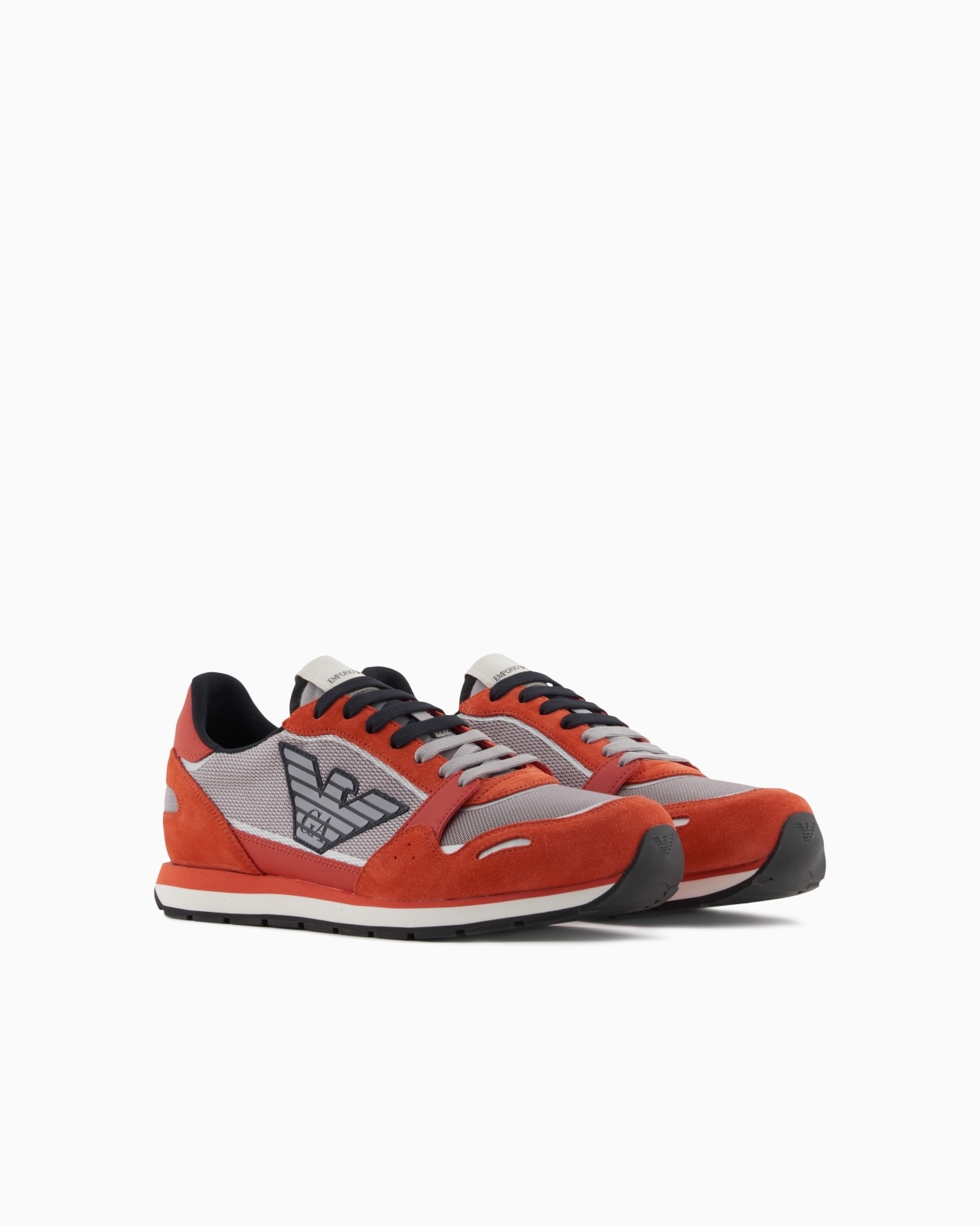 MESH SNEAKERS WITH SUEDE DETAILS AND EAGLE PATCH - 2