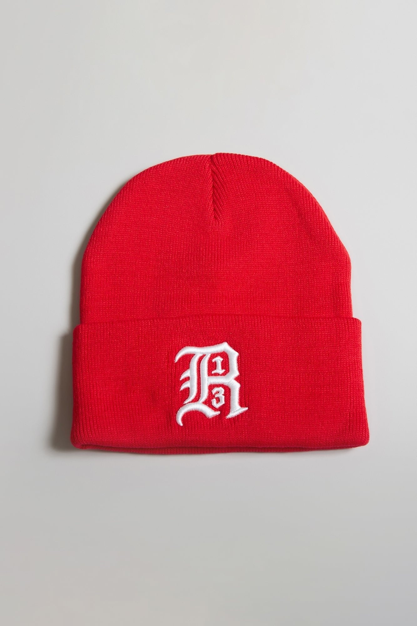 BEANIE W/ EMBROIDERY - RED - 1