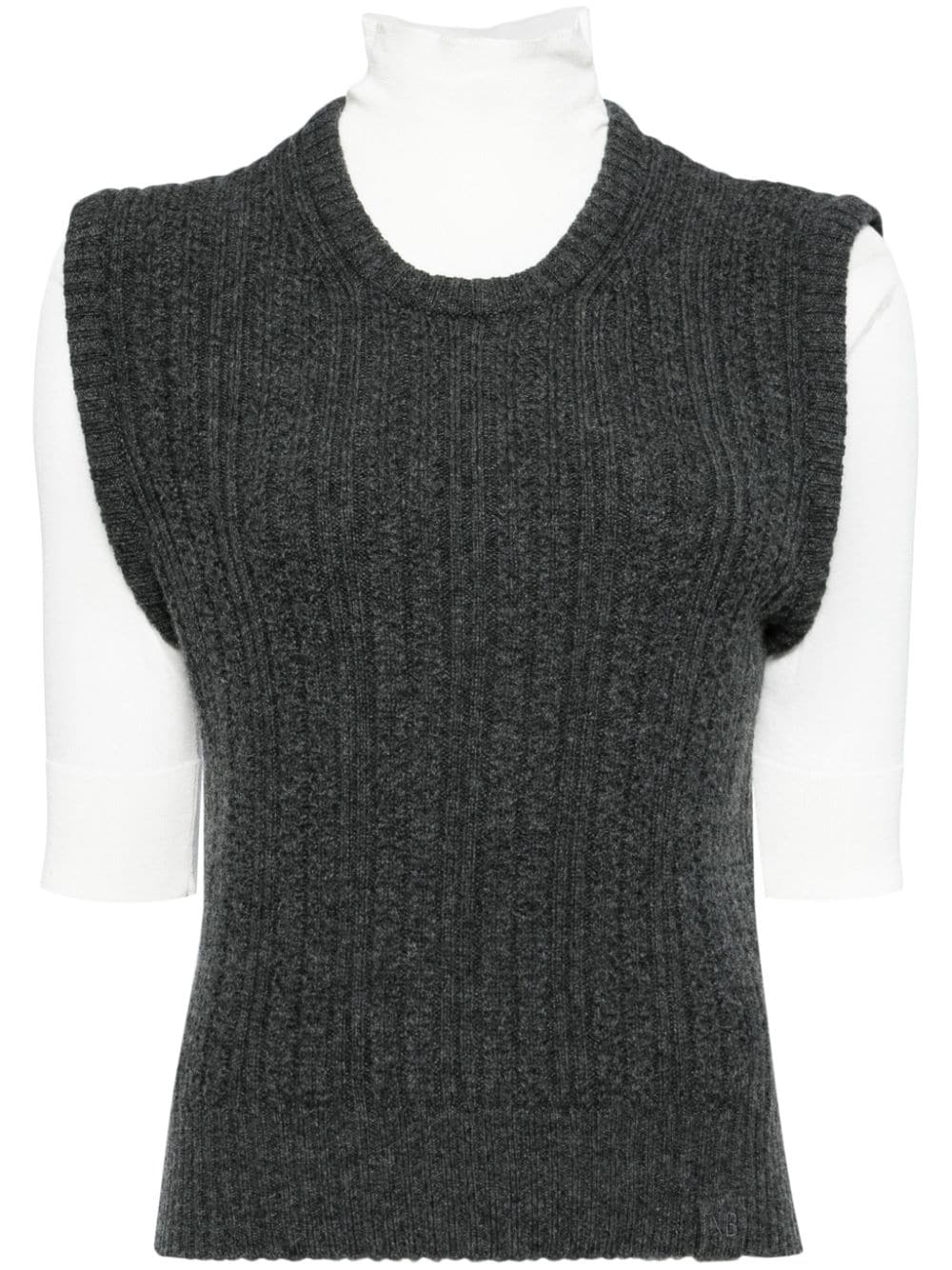 mock-neck knitted top - 1