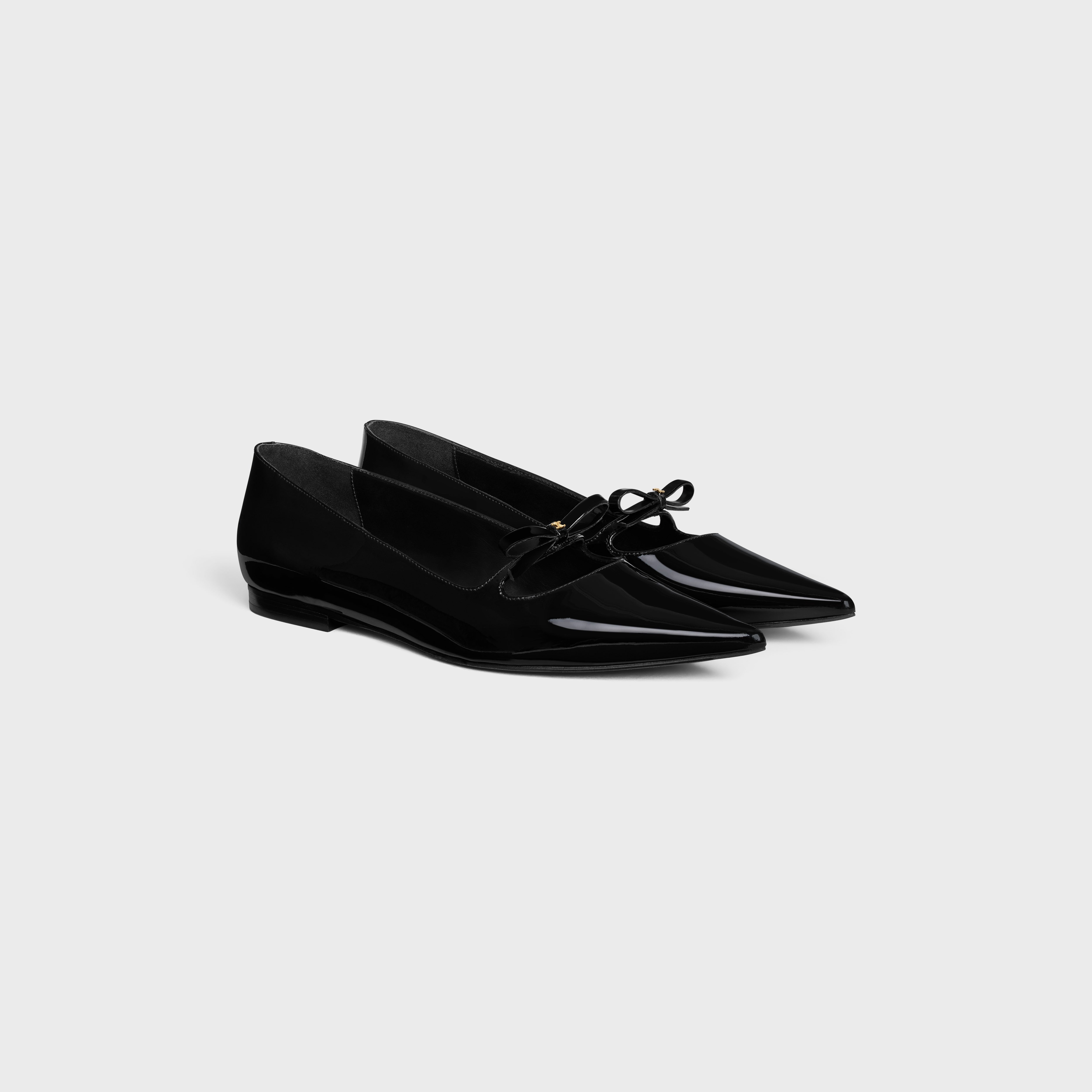 CELINE SUZY POINTY TOE BALLERINA IN PATENT CALFSKIN - 2