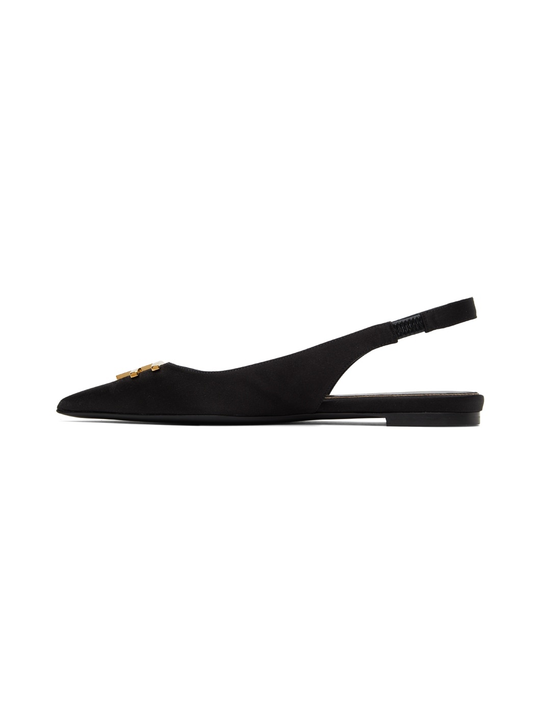 Black Slingback Ballerina Flats - 3