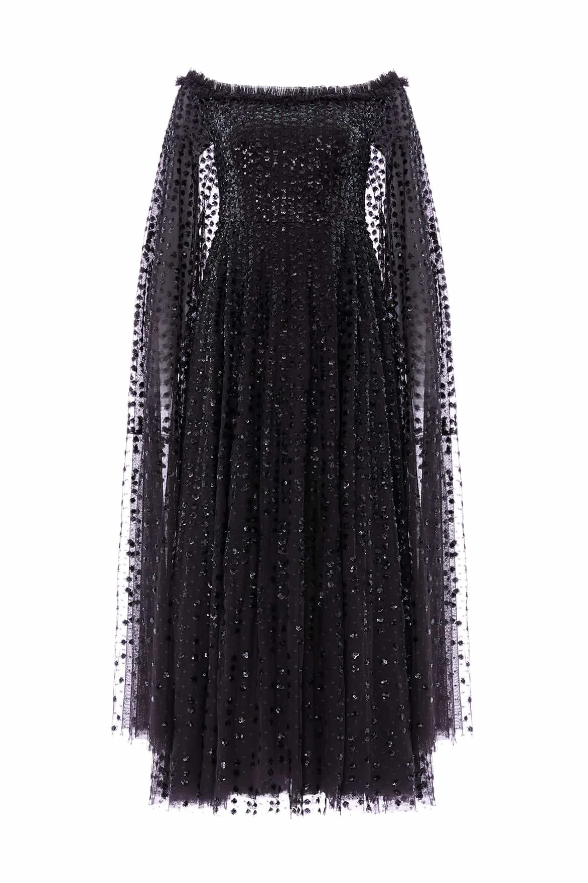 Raindrop Cape Ankle Gown - 1