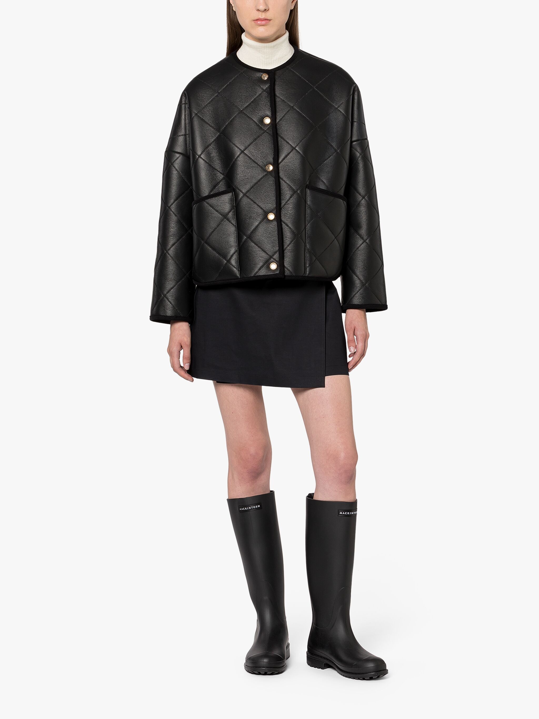 LYTH BLACK QUILTED JACKET - 2