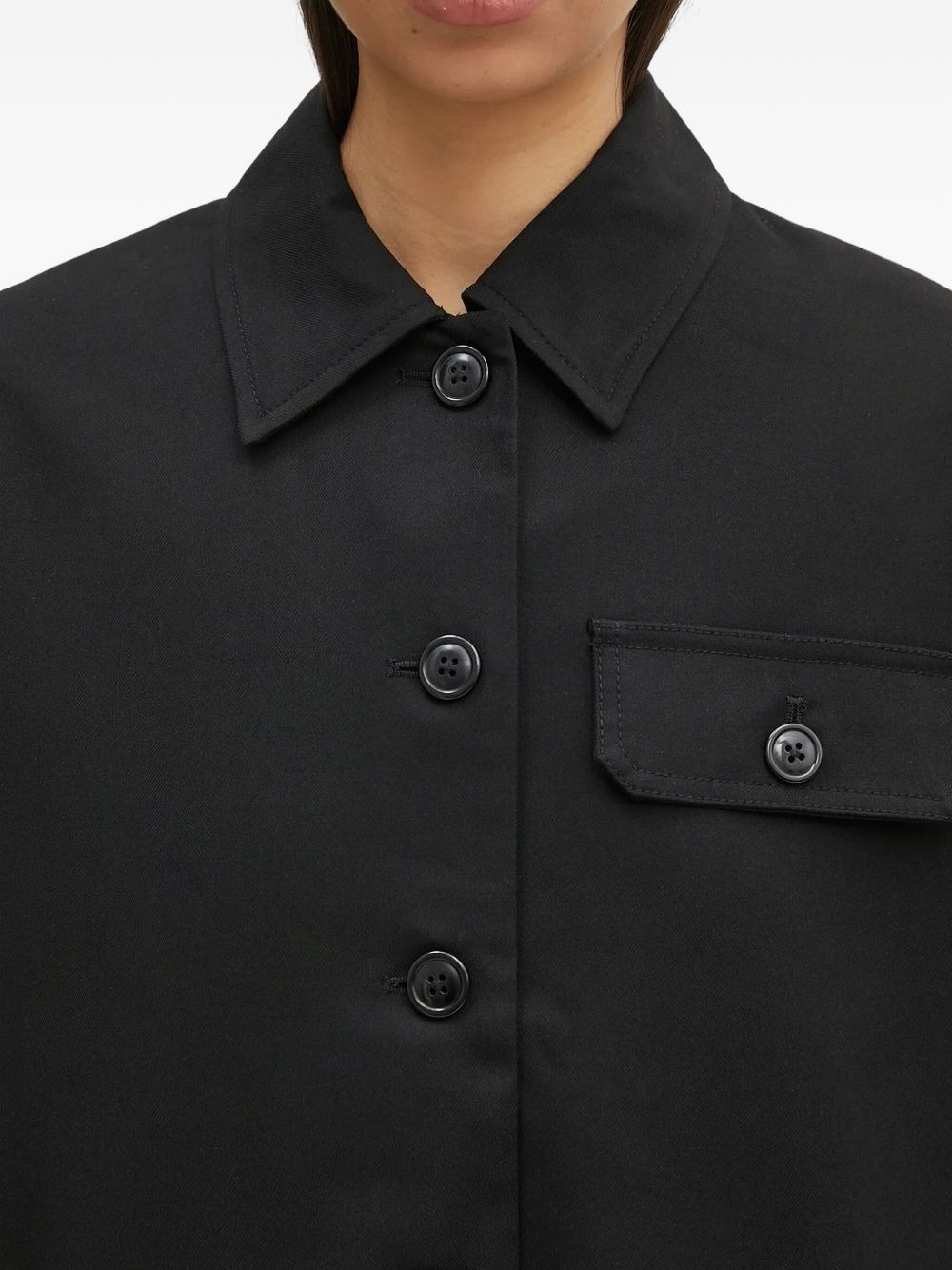 button-fastening flap-pocket jacket - 4