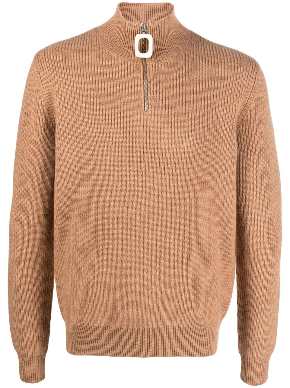 Puller half-zip ribbed jumper - 1