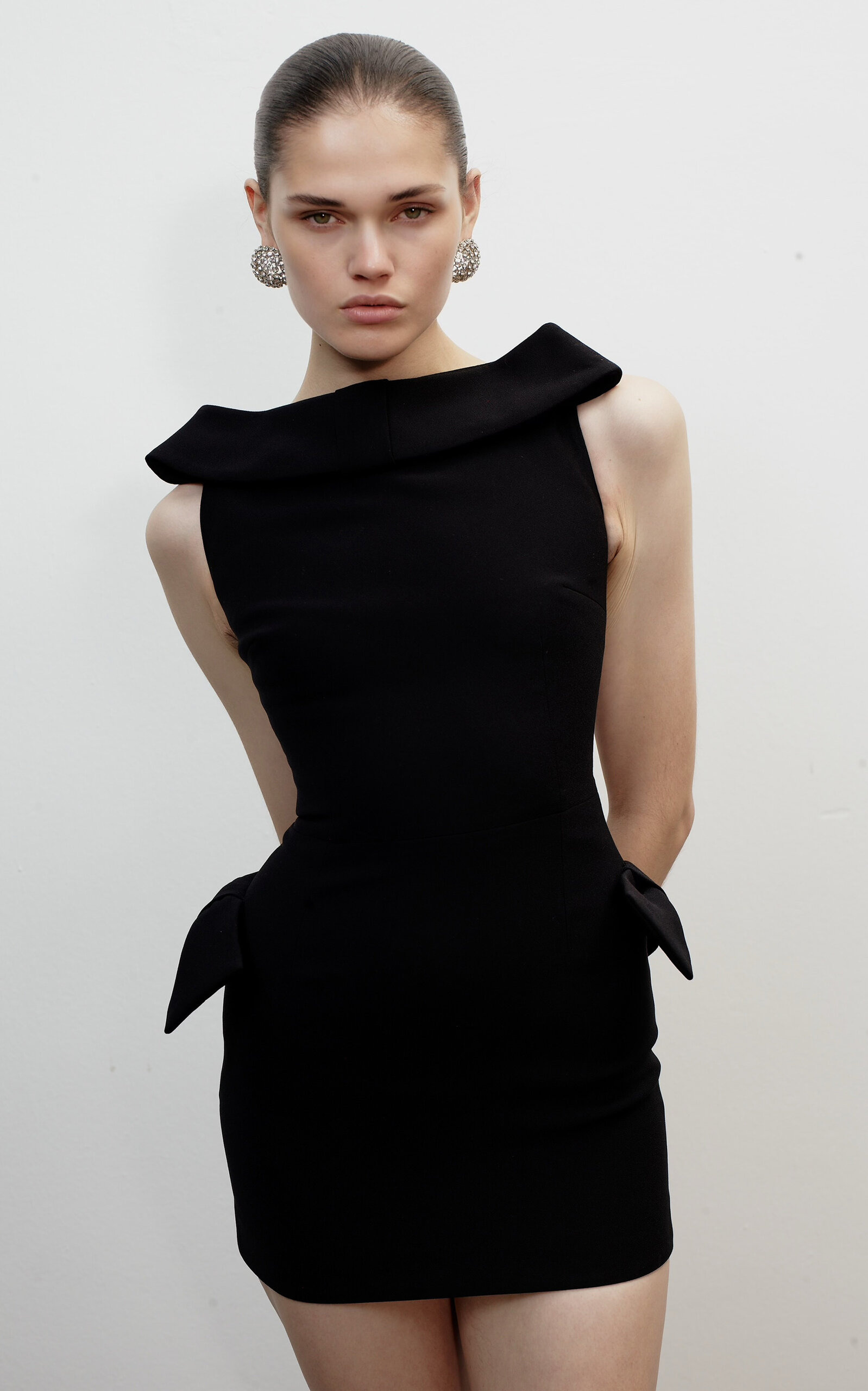Daphne Train-Detailed Mini Dress black - 4