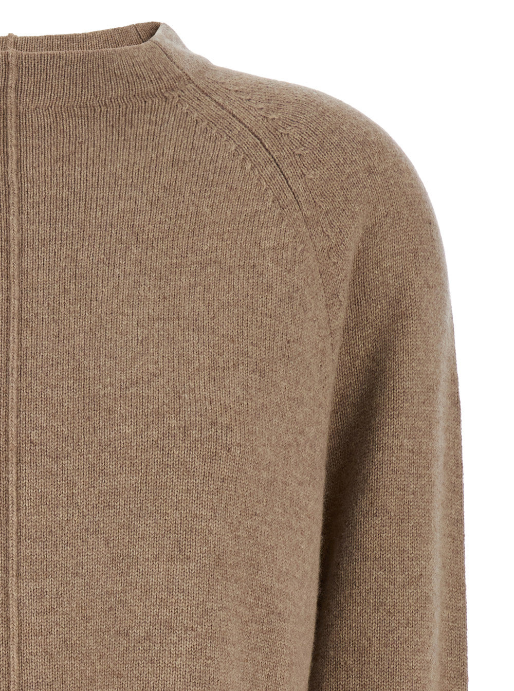 Max Mara Women 'Toldim' Beige Crewneck Sweater With Middle Stitch Detail In Cashmere Woman - 3