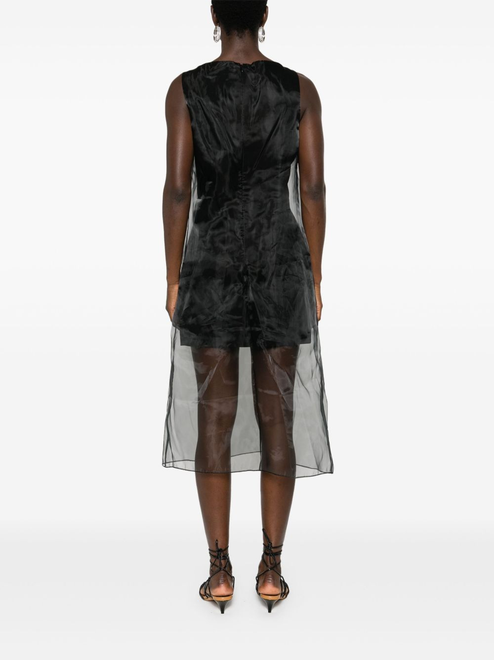 overlay midi dress - 4