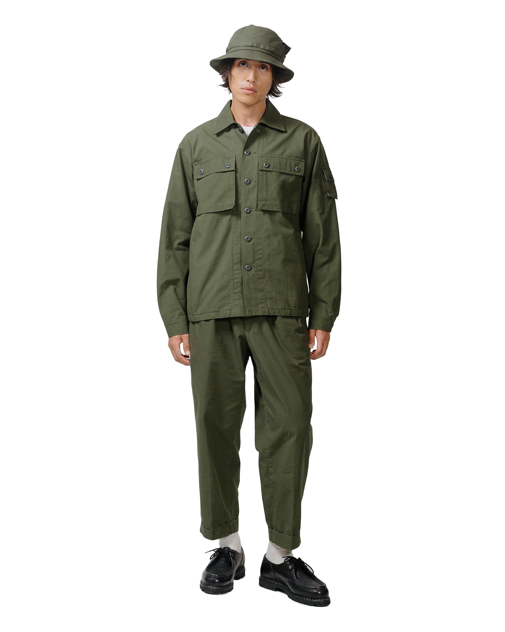 Lost & Found 2Pleats Cotton Ripstop Olive - 4