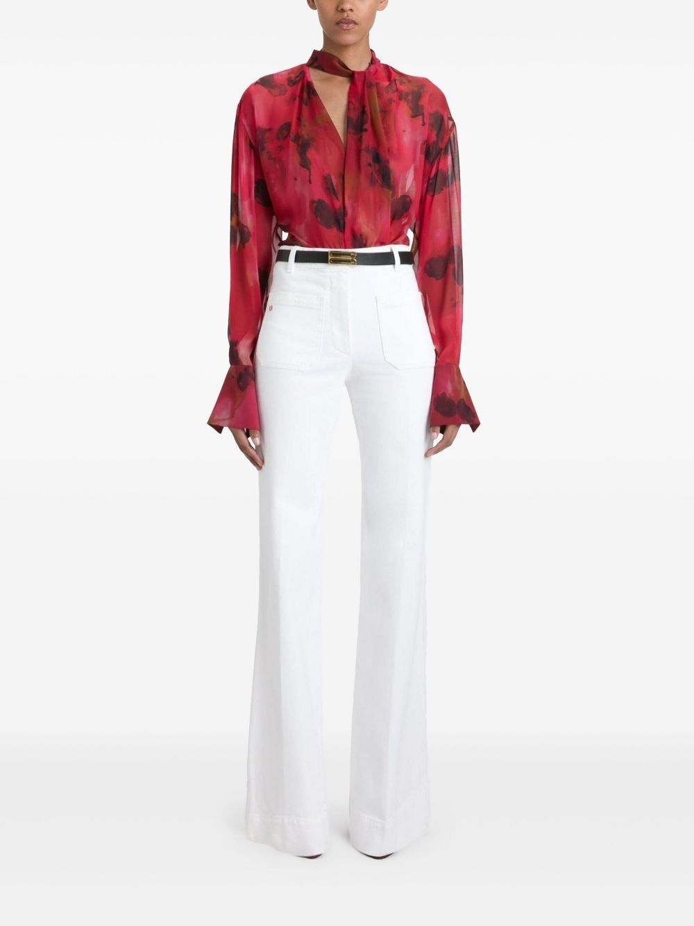floral-print blouse - 2
