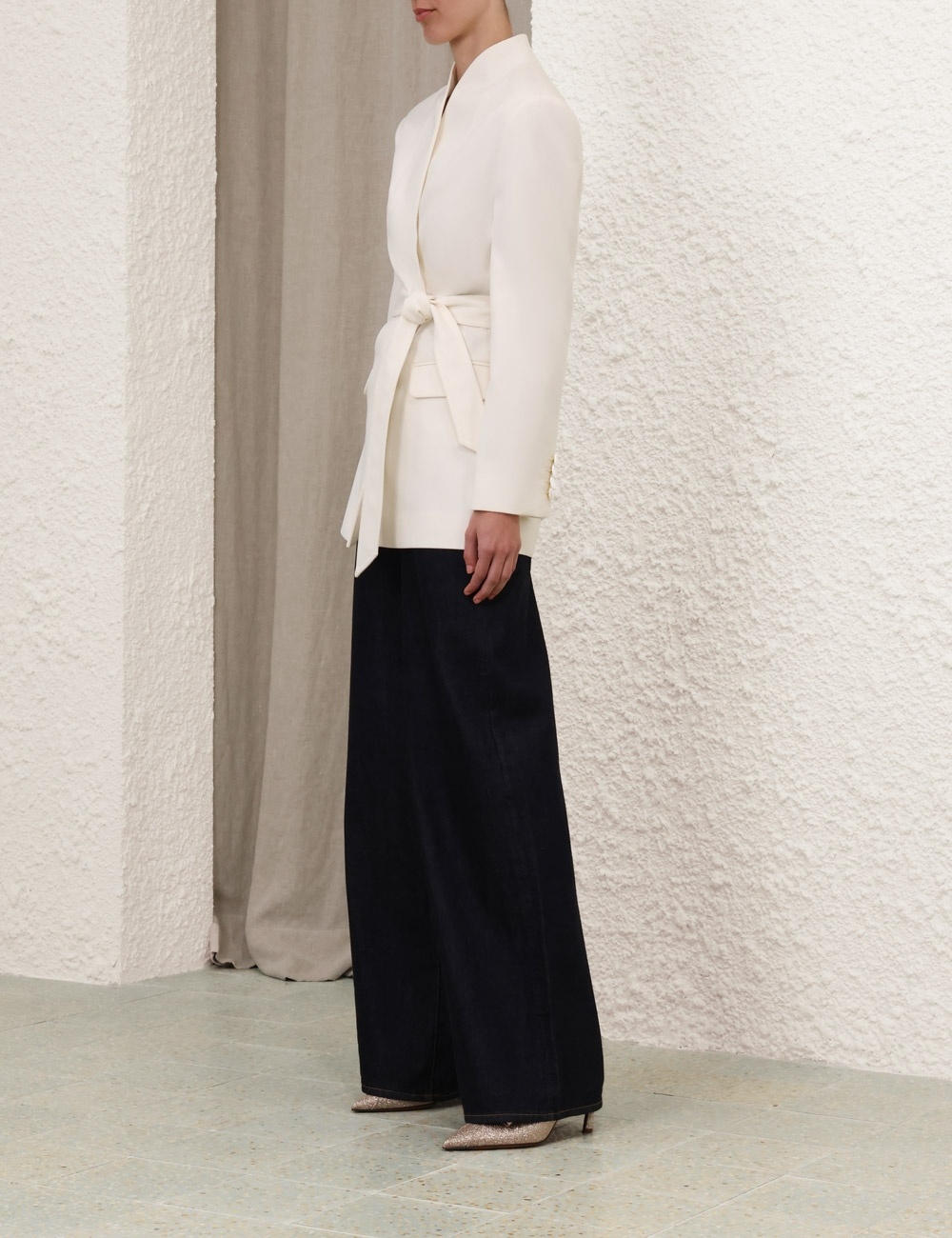 CRUSH BELTED BLAZER - 3