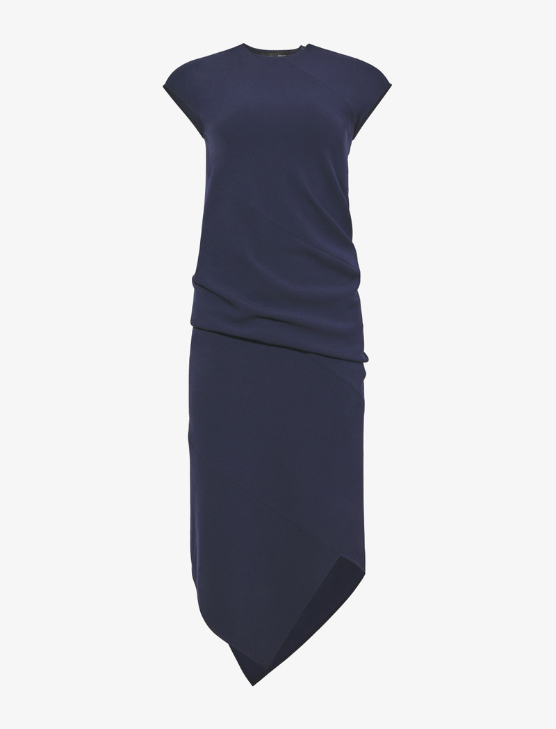Matte Viscose Crepe Spiral Dress 1