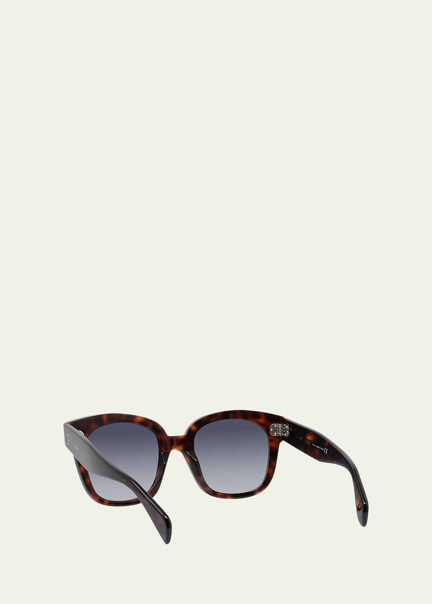 Square Polarized Acetate Sunglasses, Blue Pattern - 4