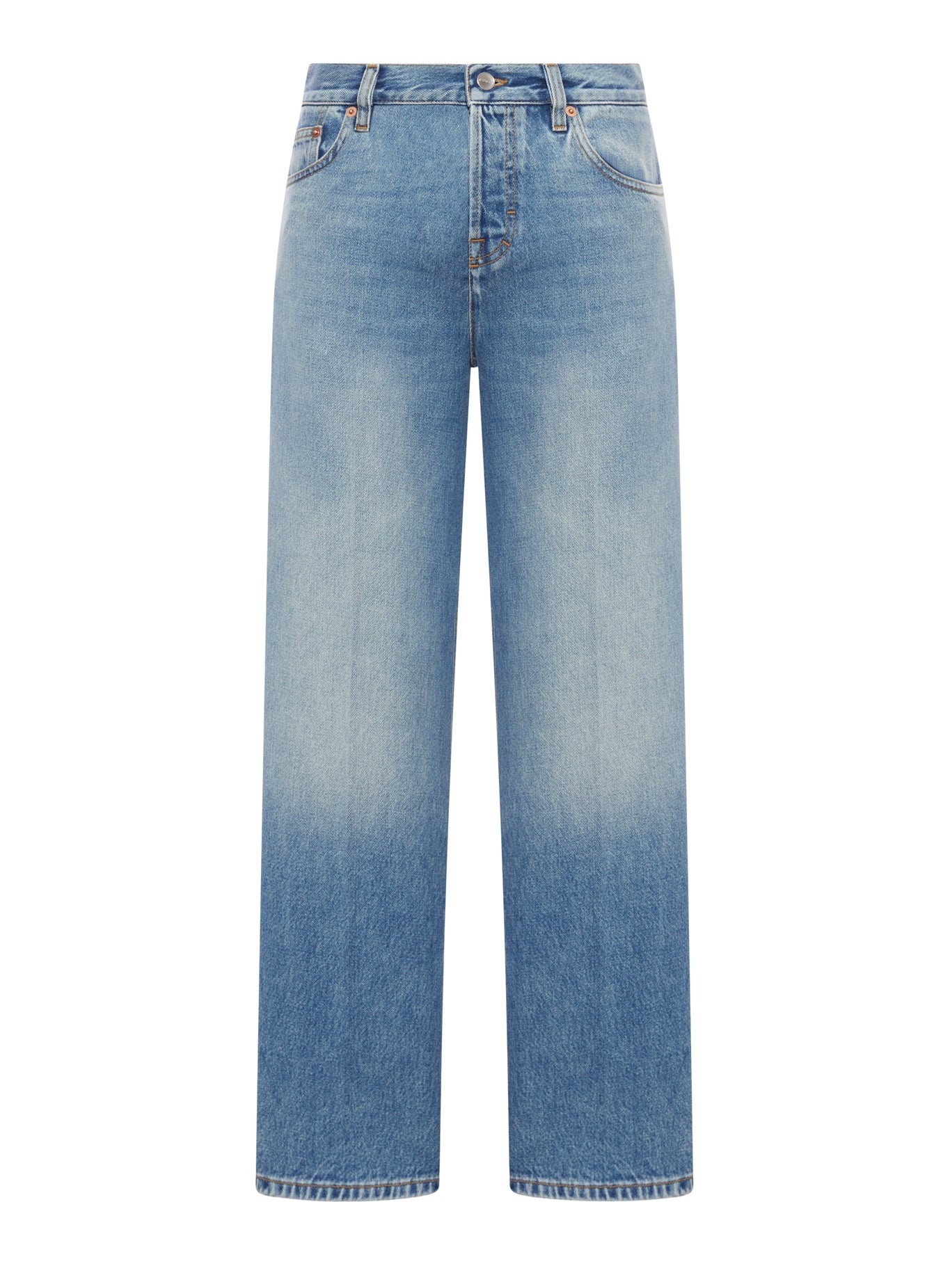 STRAIGHT CUT DENIM TROUSERS - 2