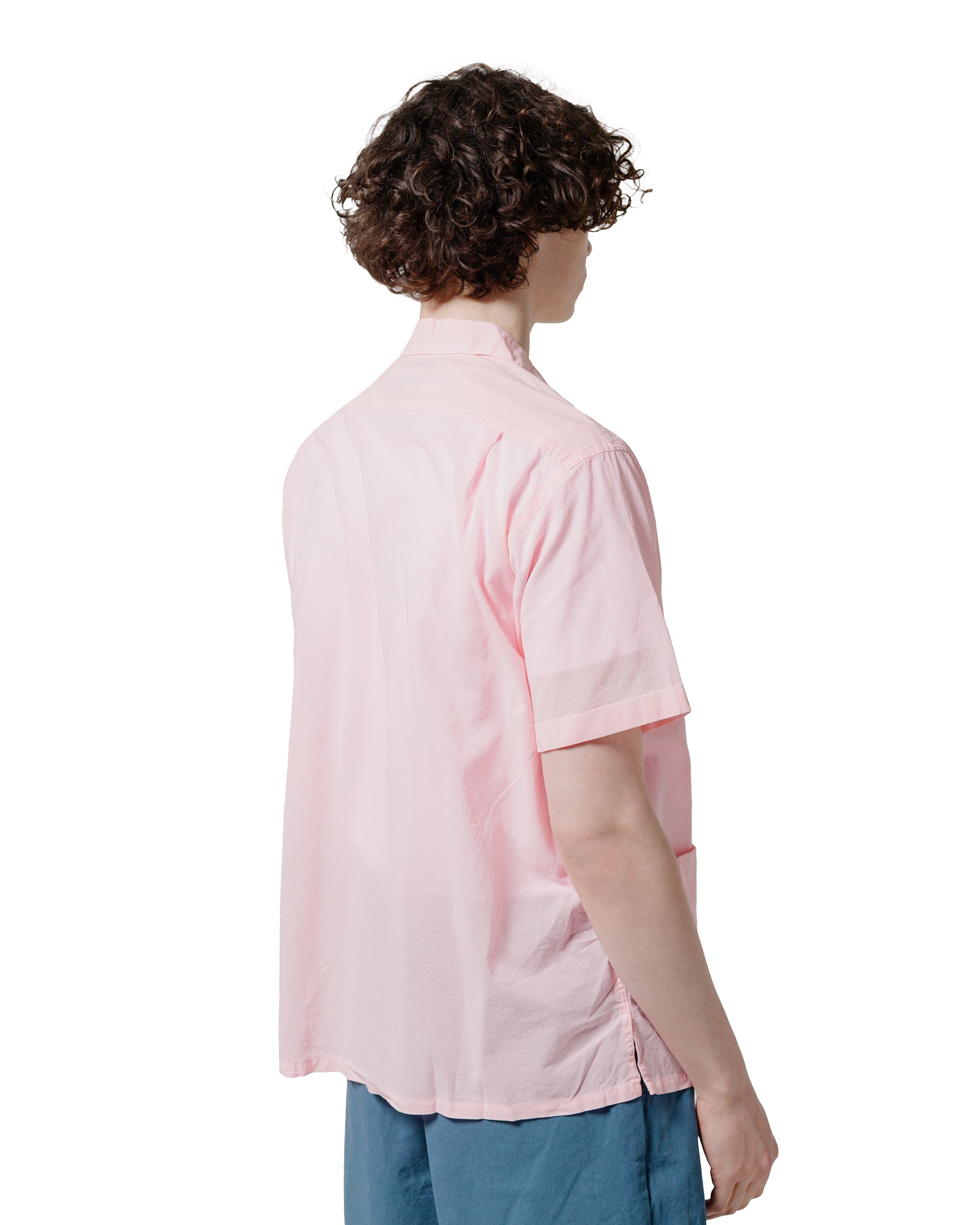 Beach Shirt 100/2 Organdy Garment Dyed Pink - 3