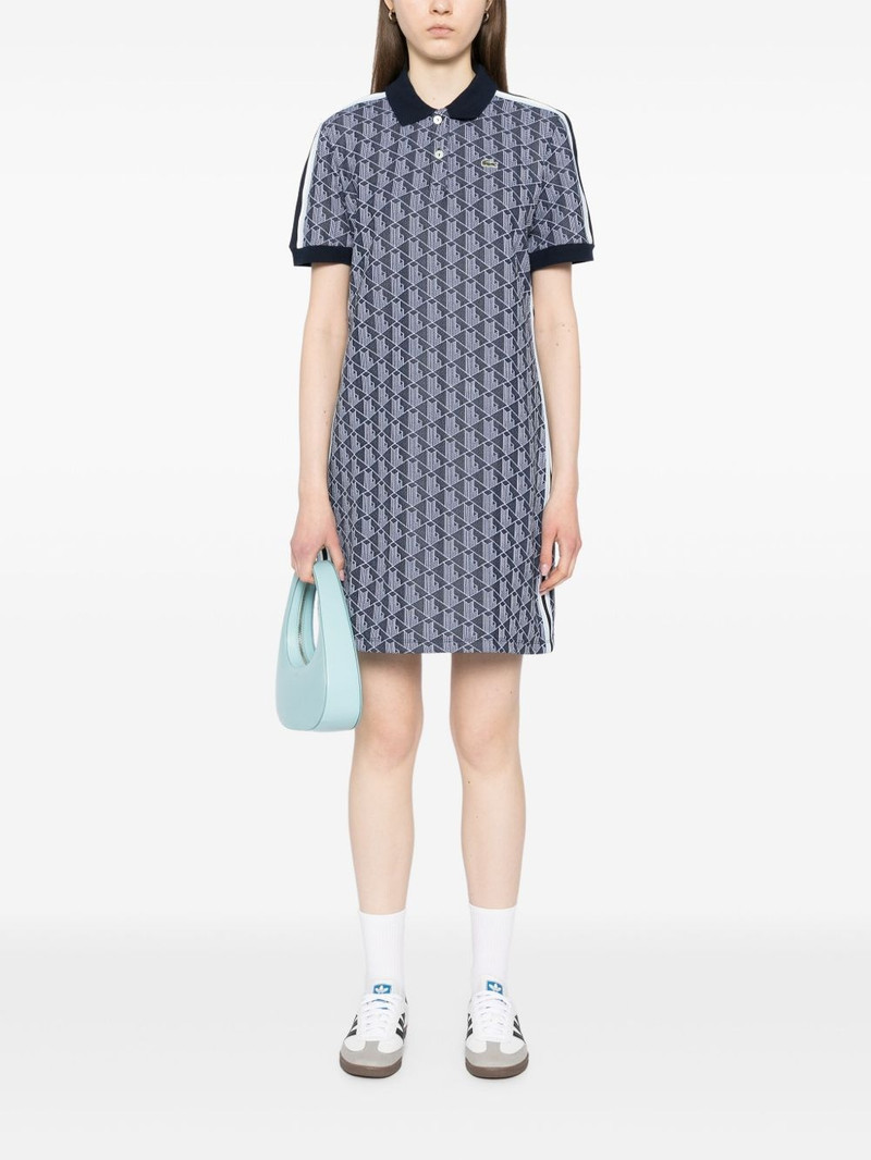 LACOSTE monogram jacquard polo dress outlook