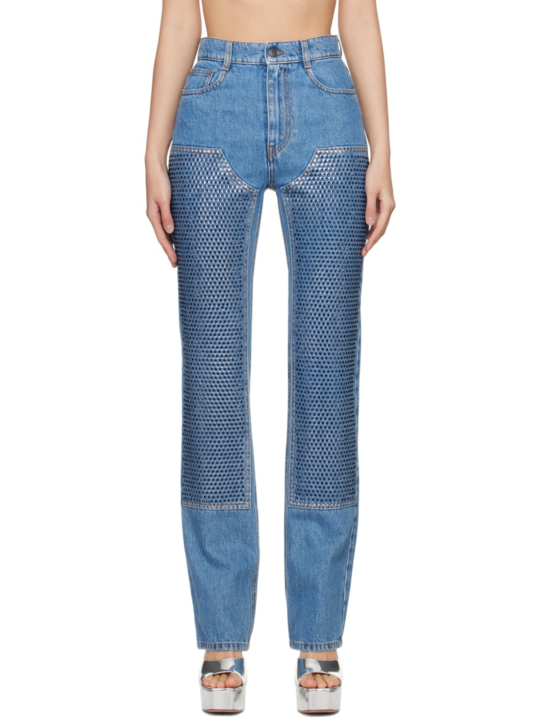 Indigo Crystal-Cut Jeans - 1