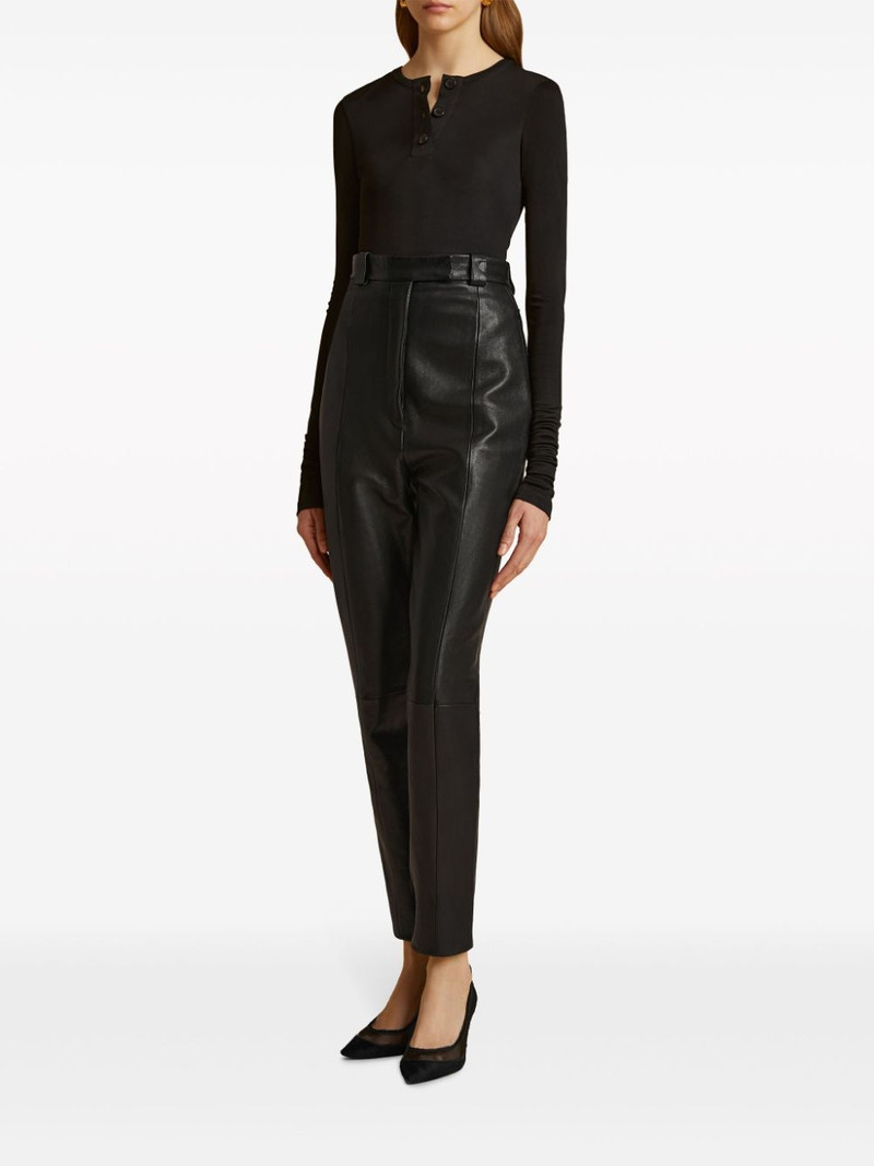 KHAITE Waylin pintucked high-waisted trousers outlook
