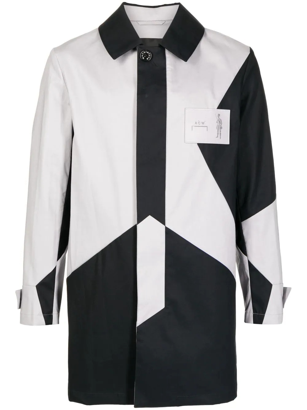 x Mackintosh geometric panelled jacket - 1